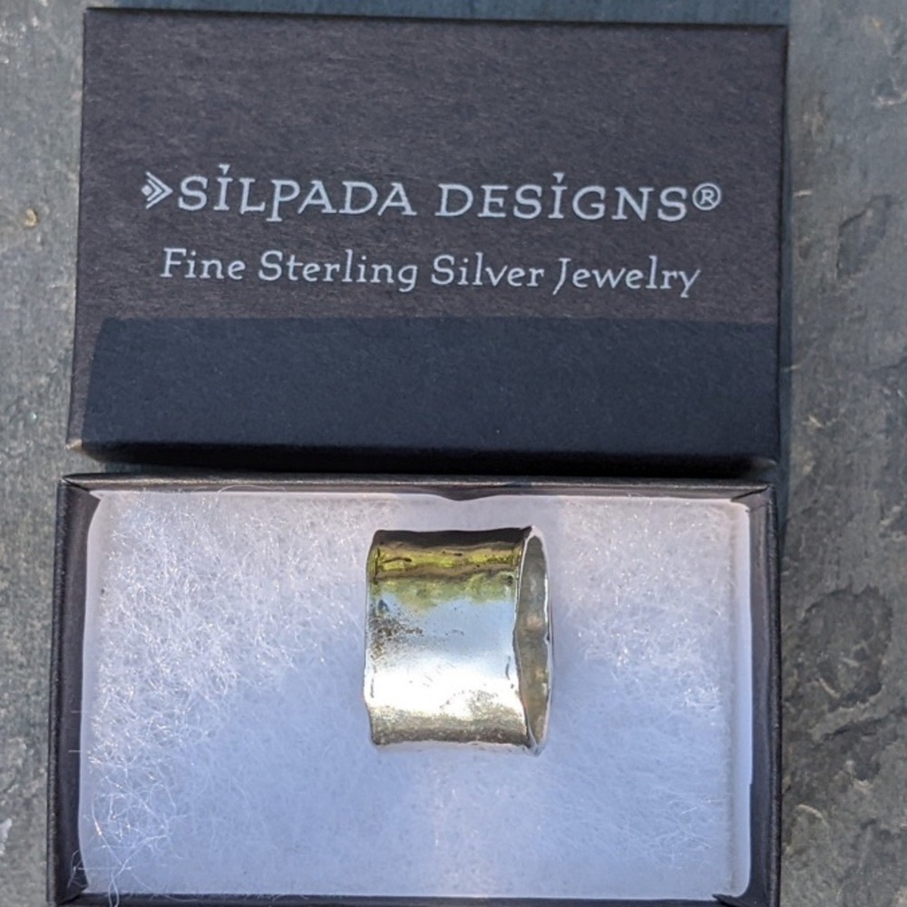 Silpada Solid Sterling Silver Ring With Smoky Bro… - image 6